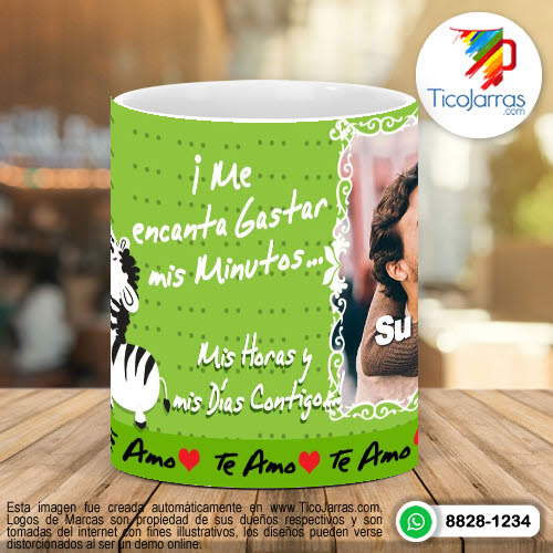 Tazas Personalizadas Mis horas y días contigo con foto