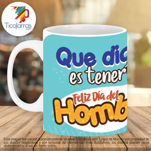 Jarras Personalizadas Que dicha es tenerte- Día del Hombre