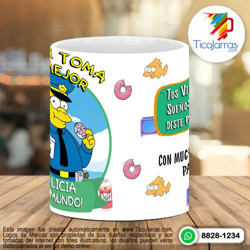 Tazas Personalizadas Aquí toman los Simpsons - Policia 1