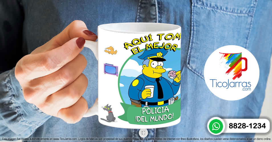 Artículos Personalizados Aquí toman los Simpsons - Policia 1