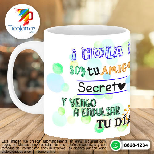 Jarras Personalizadas Soy tu amigo secreto