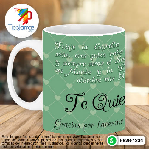Tazas Personalizadas en Costa Rica Te Quiero