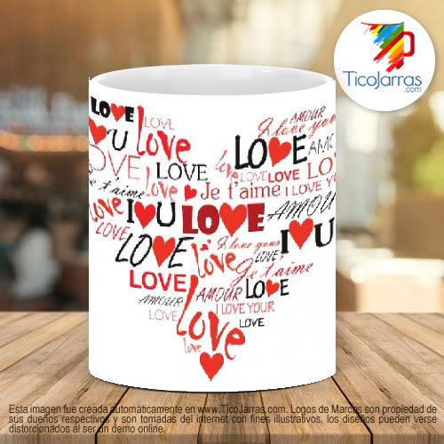 Tazas Personalizadas en Costa Rica Love - Amor