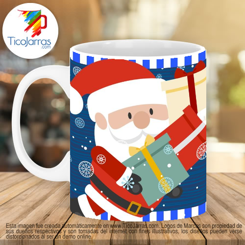 Jarras Personalizadas Feliz Navidad - Santa Claus