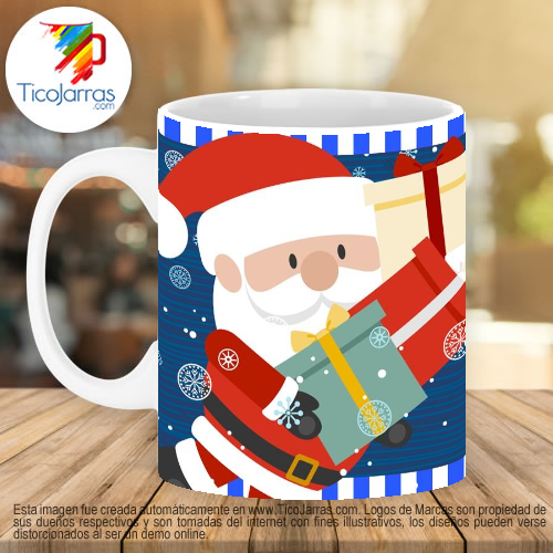 Tazas Personalizadas en Costa Rica Feliz Navidad - Santa Claus