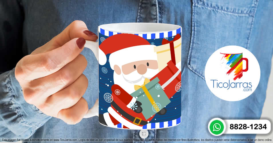 Tazas Personalizadas en Costa Rica Feliz Navidad - Santa Claus