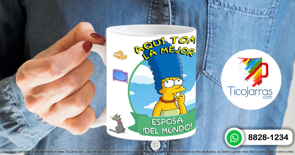 Tazas Personalizadas en Costa Rica Aquí toma los Simpsons - Esposa