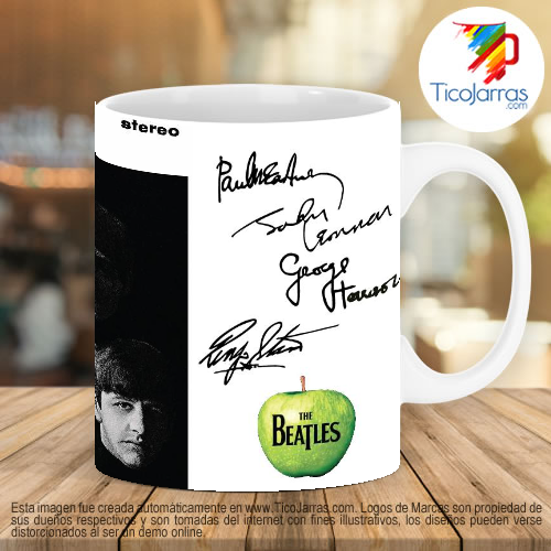 Tazas Personalizadas en Costa Rica Jarra Personalizada The Beatles whit the beatles