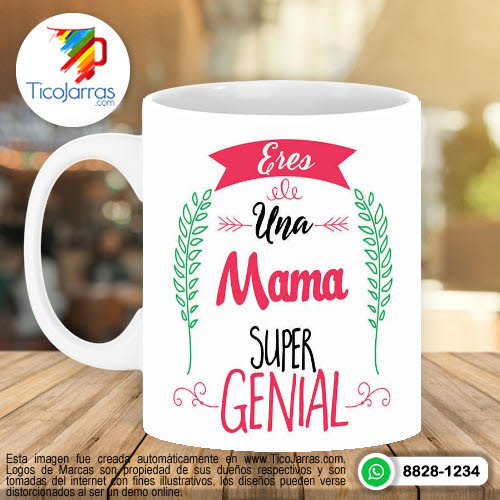 Jarras Personalizadas Eres una mamá super Genial