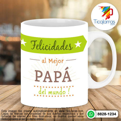 Tazas Personalizadas en Costa Rica Felicidades el mejor Papá