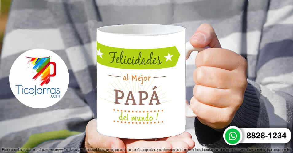 Tazas Personalizadas en Costa Rica Felicidades el mejor Papá