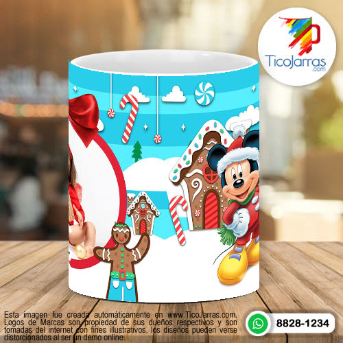 Tazas Personalizadas Taza de Navidad de Mickey con foto