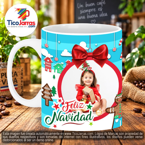 Taza de Navidad de Mickey con foto
