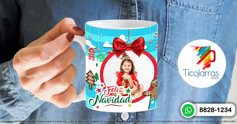 Tazas Personalizadas en Costa Rica Taza de Navidad de Mickey con foto