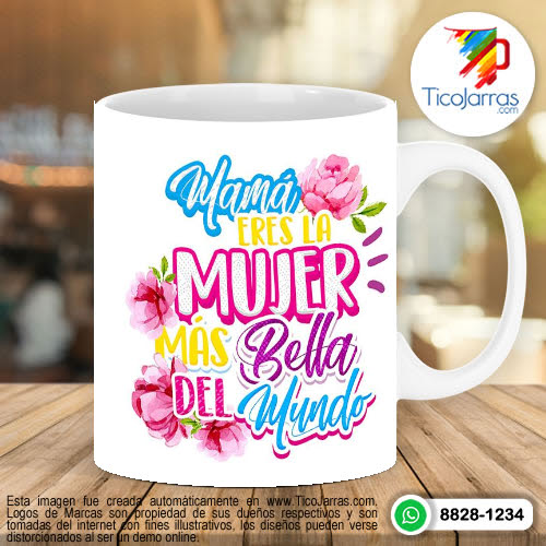 Diseños Personalizadas Mamá eres la mujer más Bella del Mundo