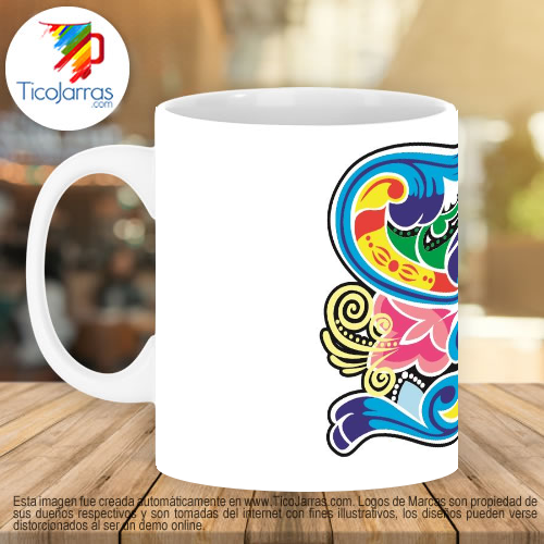 Jarras Personalizadas Taza con diseño típico de Costa Rica