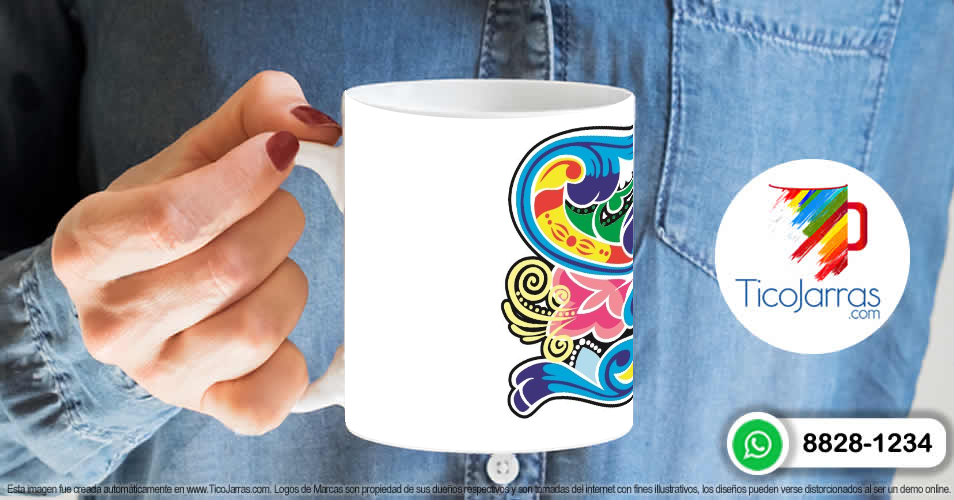 Artículos Personalizados Taza con diseño típico de Costa Rica