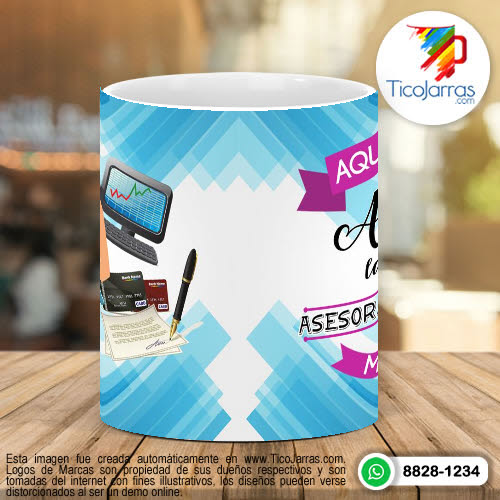 Tazas Personalizadas Aquí Toma la Mejor Asesora Comercial