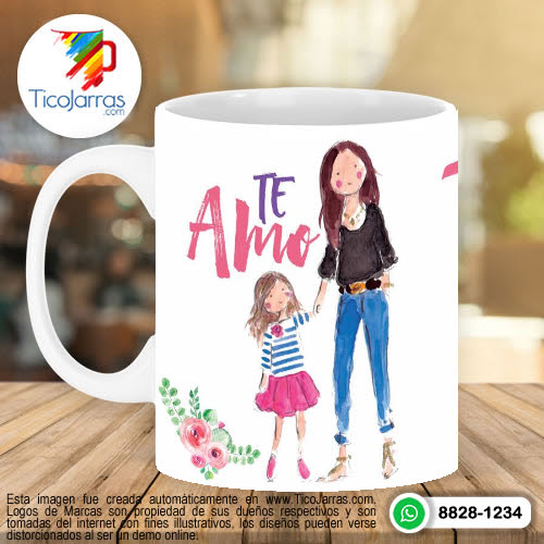 Jarras Personalizadas Te Amo Mamá