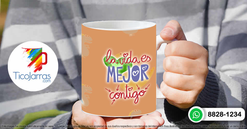 Tazas Personalizadas en Costa Rica La vida es mejor contigo
