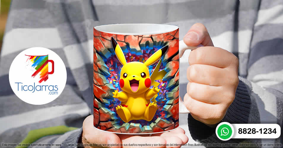 Tazas Personalizadas en Costa Rica Pokemon Pikachu 3D