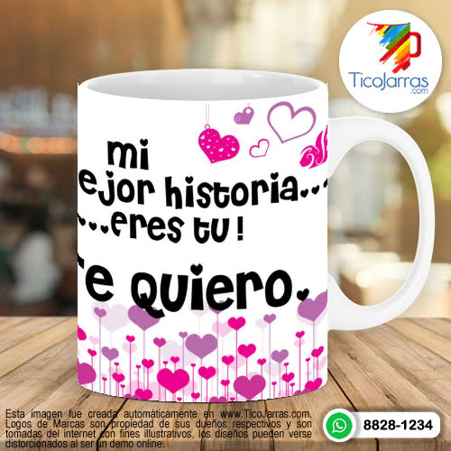 Tazas Personalizadas en Costa Rica Mi mejor historia eres tu