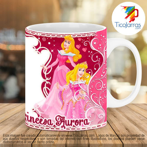 Tazas Personalizadas en Costa Rica Princesa Aurora