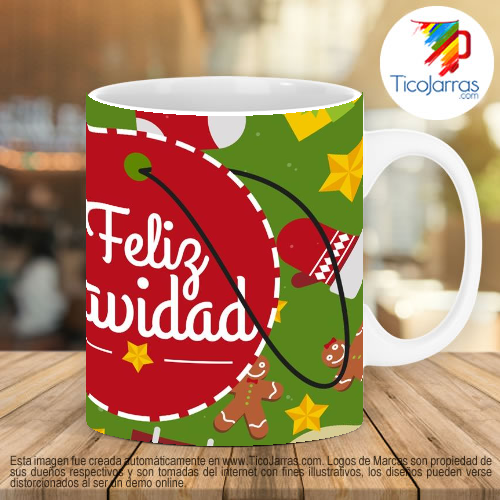 Tazas Personalizadas en Costa Rica Feliz Navidad - Reno