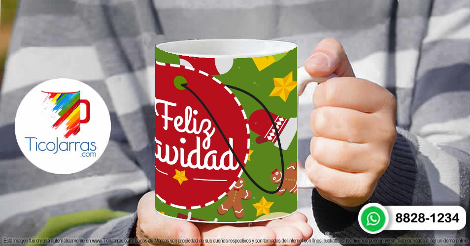 Tazas Personalizadas en Costa Rica Feliz Navidad - Reno