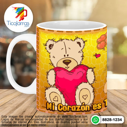 Tazas Personalizadas en Costa Rica Mi Corazón es Tuyo