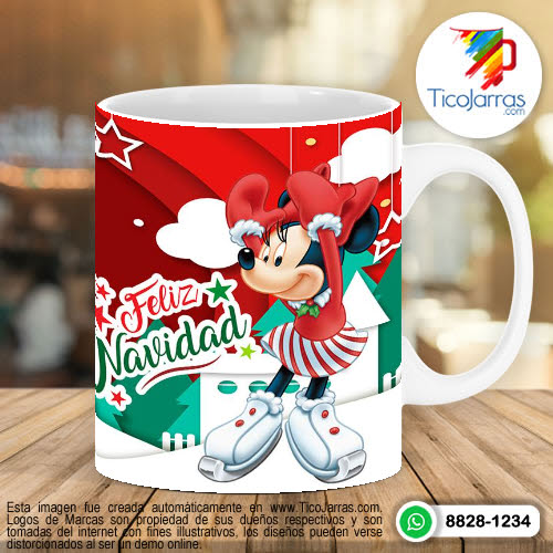 Diseños Personalizadas Taza de Navidad de Mickey con foto