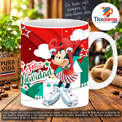 Taza de Navidad de Mickey con foto