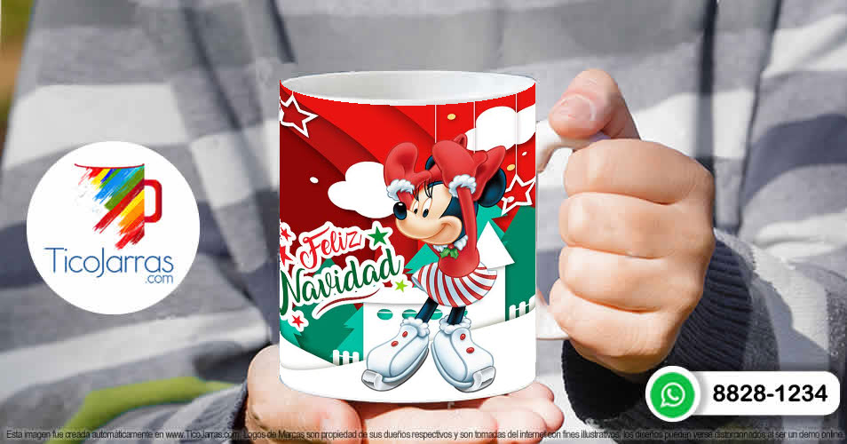 Tazas Personalizadas en Costa Rica Taza de Navidad de Mickey con foto
