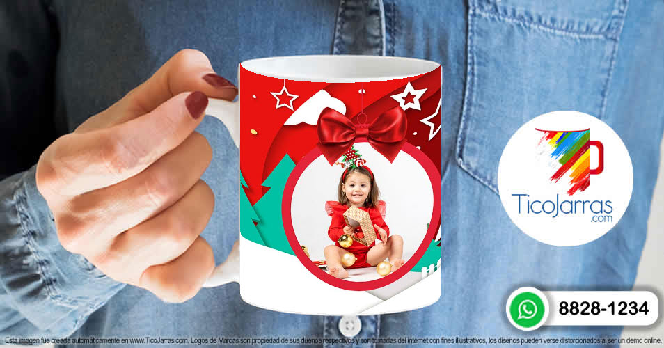Artículos Personalizados Taza de Navidad de Mickey con foto