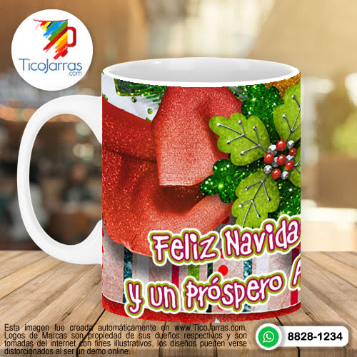 Jarras Personalizadas Navidad y prospero Año Nuevo