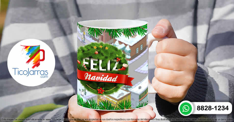 Tazas Personalizadas en Costa Rica Taza de Navidad - Homero Simpson