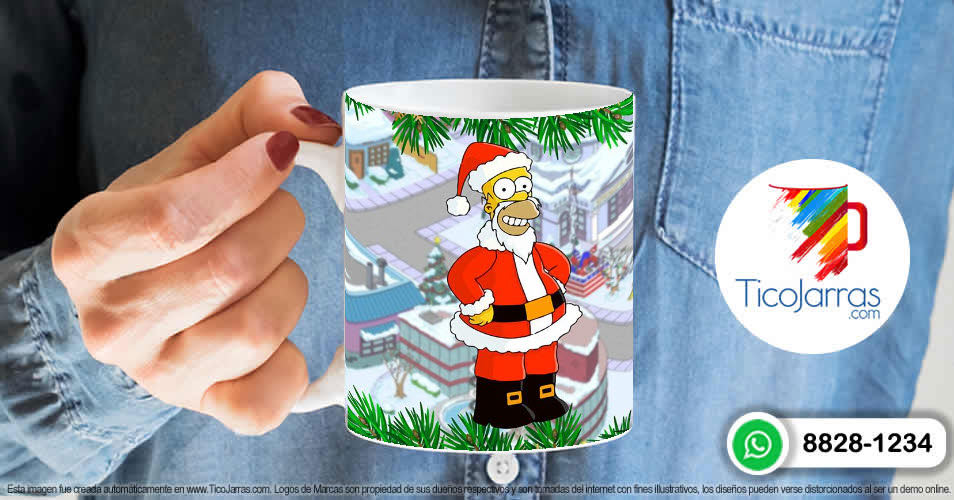 Artículos Personalizados Taza de Navidad - Homero Simpson