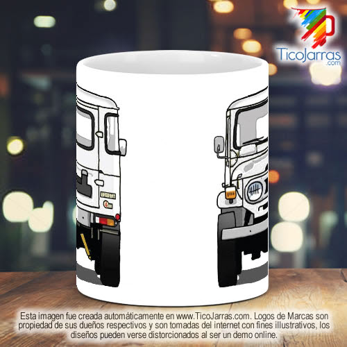 Tazas Personalizadas Toyota Classic  Land Cruiser Blanco