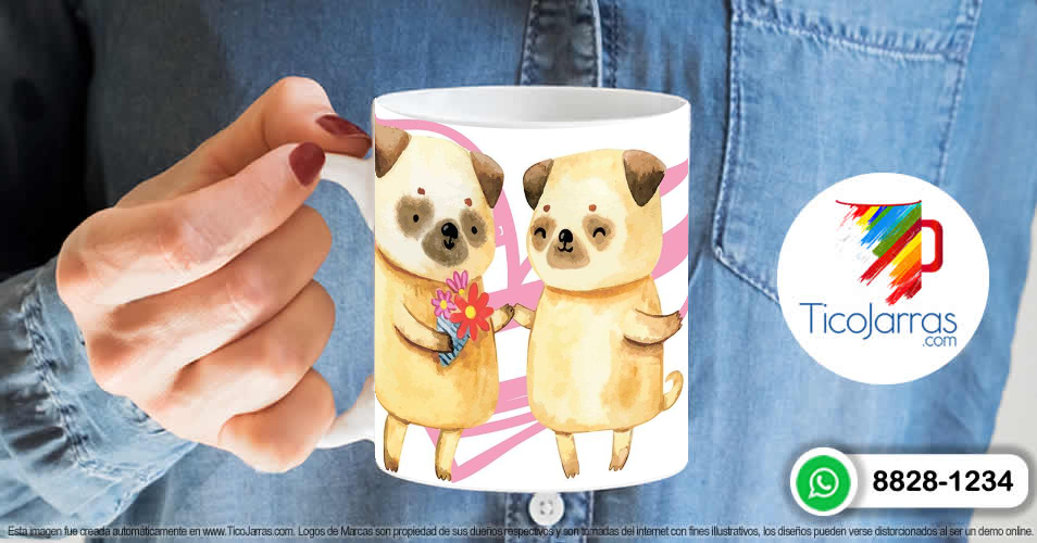 Artículos Personalizados Taza Love perritos