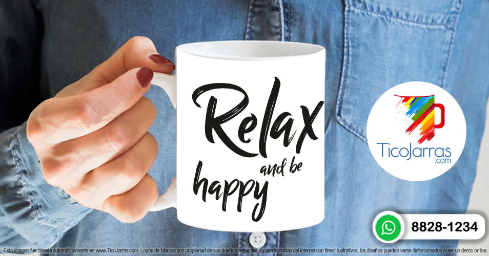 Tazas Personalizadas en Costa Rica Relax and be happy Perezoso