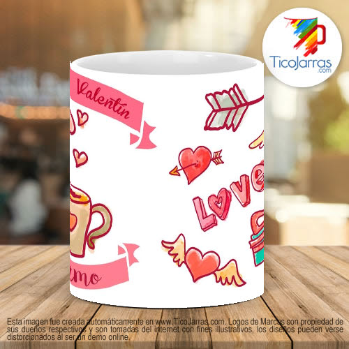 Tazas Personalizadas Feliz día de San Valentín