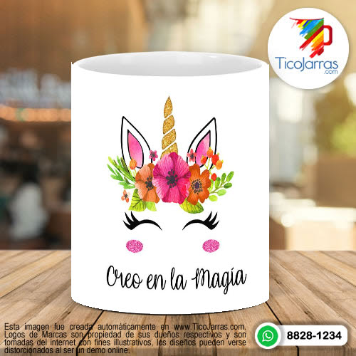 Tazas Personalizadas en Costa Rica DIseño de Unicornio