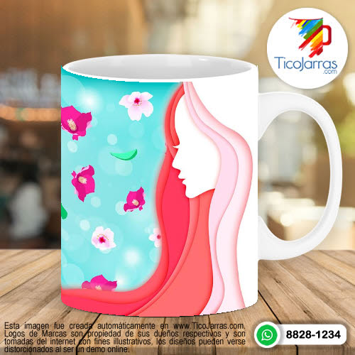 Tazas Personalizadas en Costa Rica Feliz Día Bella Mujer