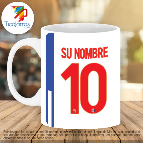 Jarras Personalizadas La SELE camiseta blanca 
