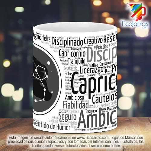 Tazas Personalizadas en Costa Rica Signo del Zodiaco Capricornio