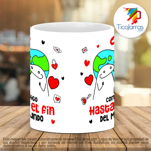 Tazas Personalizadas Contigo hasta el fin del mundo 