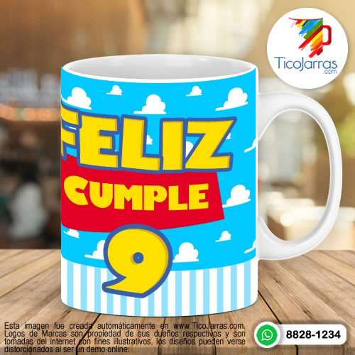 Diseños Personalizadas Feliz Cumple 9 años Toy Story
