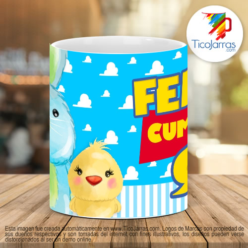 Tazas Personalizadas Feliz Cumple 9 años Toy Story