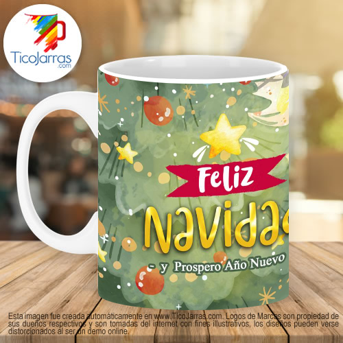 Tazas Personalizadas en Costa Rica Feliz Navidad Acualera Gato
