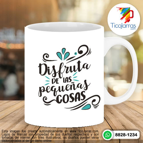 Disfruta de las pequeñas cosas  Tazas personalizadas en Costa Rica